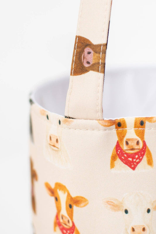 Watercolor Cows Easter Basket