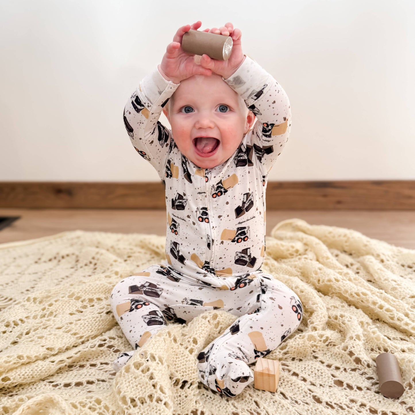 Skid Loader Baby Footie