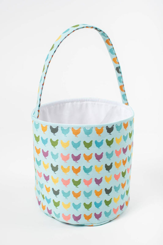Colorful Chickens Easter Basket