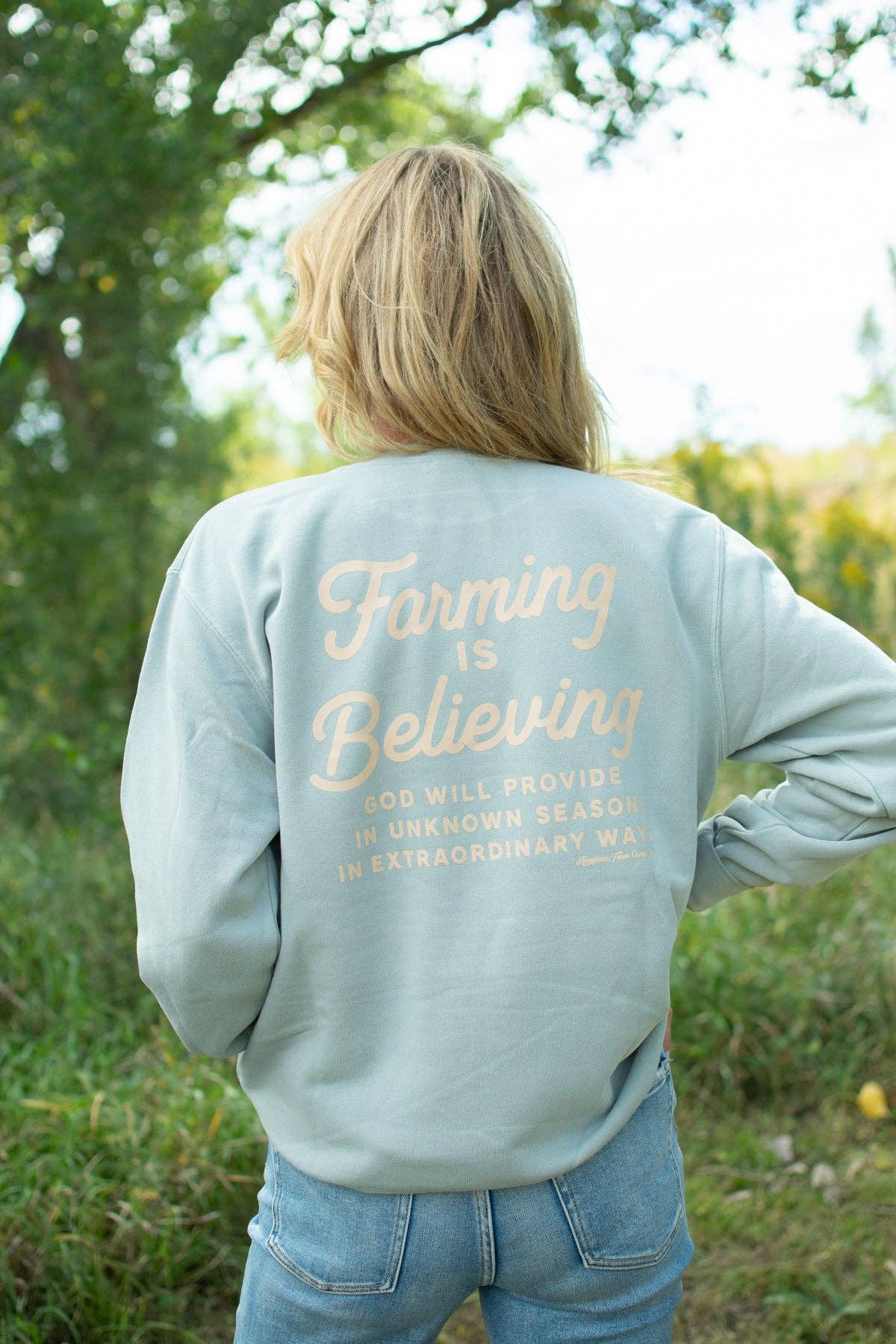 Premium Farmstead Crewneck Farming Is Believing
