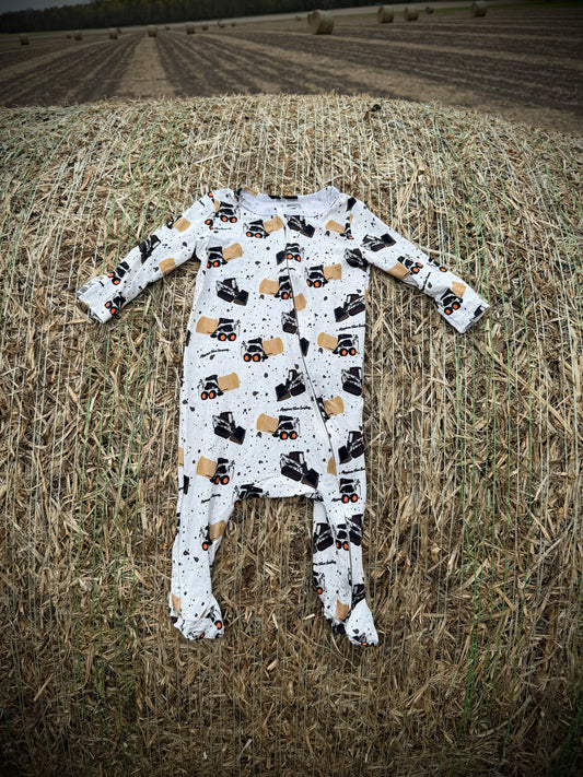 Skid Loader Baby Footie