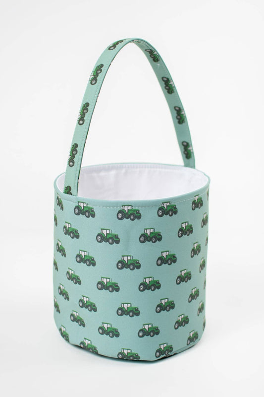 Green Tractor Easter Basket