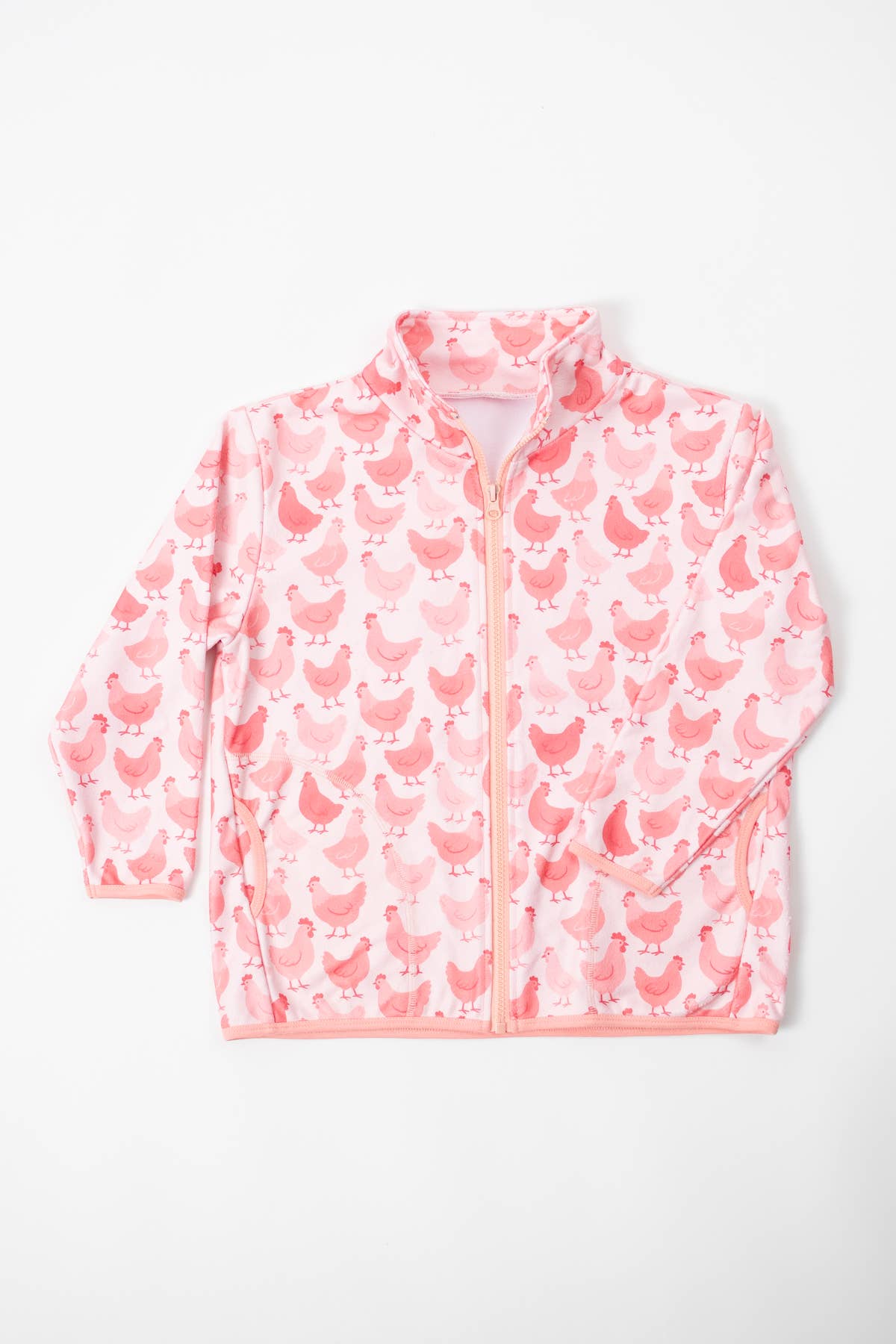 Pink Chicken Zip-Up Toddler/Youth Fleece Jacket